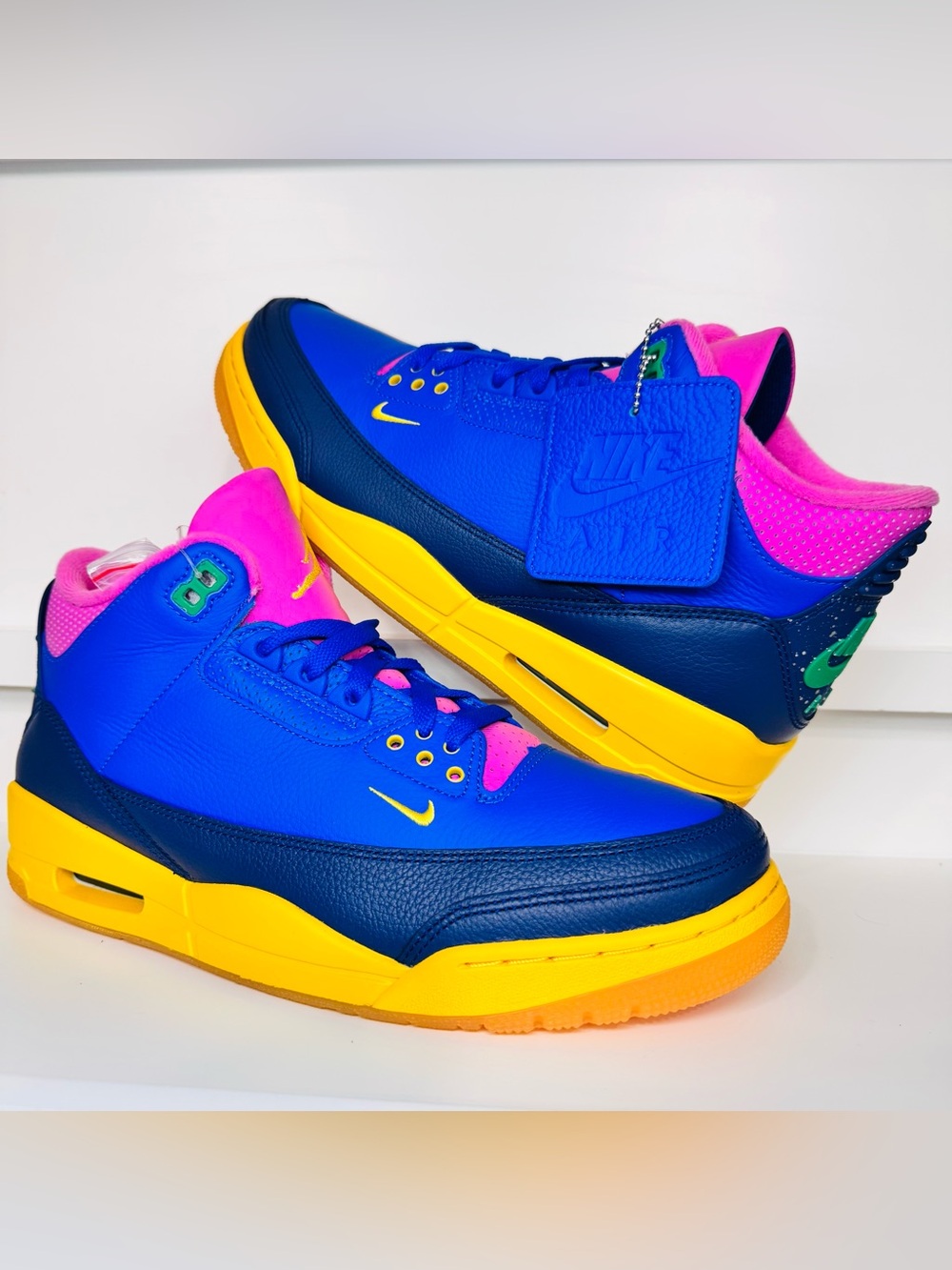 Jordan 3 Retro Brazil IV4871-400 Size 10.5 DS Hangtag + Extra Laces No Box🇧🇷 - Picture 8 of 16